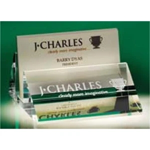 Oblique (tm) - Card Holder. Dress The Desk With A Splash Of Optic Crystal