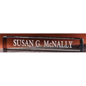 Director's - Now In Flawless Optic Crystal, Our Nameplate Will Add Status To The Name It Displays