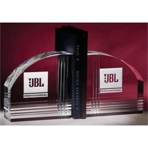 Foundation - The Solution For Keeping Your Books In Place Is Bookends Made Of Solid Optic Crystal