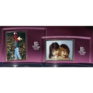 Vertical - 8" X 10" Free-standing Picture Frame With Gold Frame And Choice Of Format