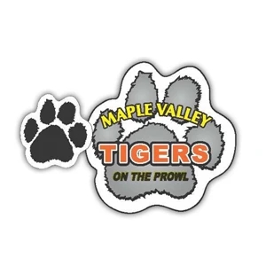 .019" - 2 1/4" X 2 1/4" Paw Print Stock Mini Magnet With Digital 4-color Process Print