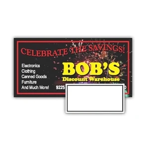 .019" - 4 1/8" X 2 1/16" Rectangle Stock Mini Magnet With Digital 4-color Process Print