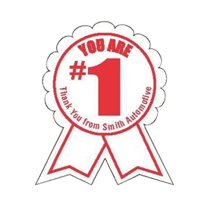 1 3/8" X 1 5/8" Award Ribbon Flexo Printed Recognition Labels On A Roll