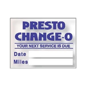 2" X 1 1/2" Individual, Clear Static Stick Service Decal With Screen Print