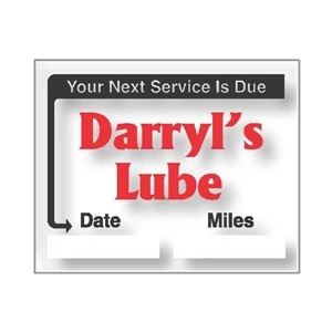 2 1/2" X 2" Individual, Clear Static Stick Service Decal With Screen Print