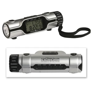 Illuminated World Time - World Time Travel Alarm Clock With Led Flashlight