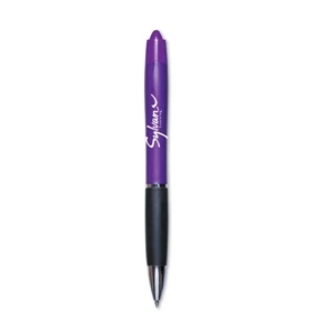 Zebra Z Grip Max - Blue Ink - Violet - Retractable Ballpoint Pen With Rich Jewel-tone Color Barrel