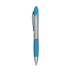 Zebra Z Grip Max - Black Ink - Teal - Retractable Ballpoint Pen With Silver Color Plastic Barrel