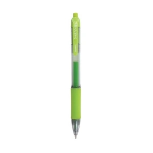 Zebra Sarasa (tm) - Apple Green - Retractable Gel Pen With Plastic Barrel