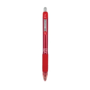 Zebra Z Grip (tm) - Red - Retractable Gel Pen With Pearlescent Plastic Barrel Color