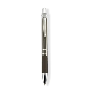 Grisham - Gun Metal - Ballpoint Pen With Aluminum Barrel, Click Action Mechanism And Etched Grip
