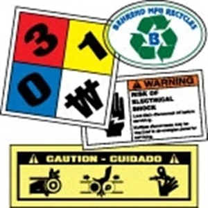 Super-tac - 5 Sq. Inches Or Less - White Vinyl Standard Decal With Strong Back Adhesive