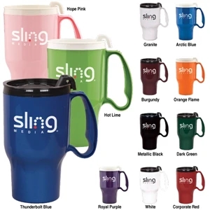 Roadster - Sale 5-7 Day Production - 16 Oz. Mug With Spill Resistant 2-piece Thumb Slide Lid