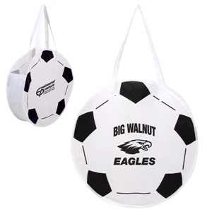 Rallytotes (tm) - Eco Friendly Tote Made Of Non-woven Poly Designed To Look Like A Soccer Ball