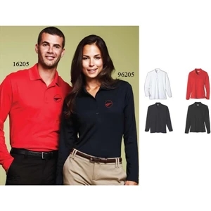 Brecon - All-in - Men's Long-sleeve Polo Shirt With Flat Knit Collar And Three Button Placket