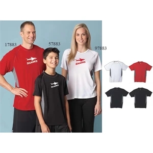 Diaz - All-in - Women's Short Sleeve Tech Tee With Self Fabric Collar And Raglan Sleeves