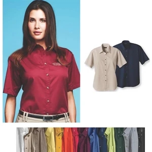 Matson - Blank - Women's Short Sleeve Shirt With 2 Back Shoulder Pleats