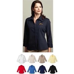 Mcgregor - Blank - Women's 3/4-sleeve Shirt With Double Needle Stitching Details
