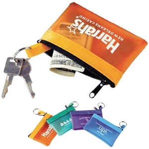 The Calypso - Key And Coin Zip Purse With Tempered Spring-steel Split Ring