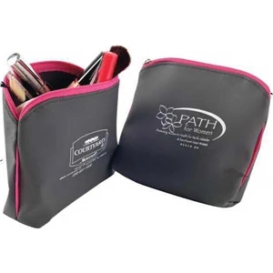 The Gray Sack - A "retro-style" Cosmetic Bag In Matching Suede-style Vinyl And Microfiber