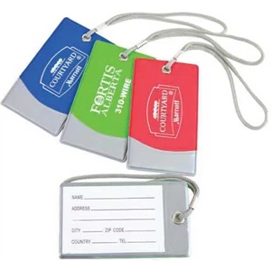 Bright Spot - Luggage Tag In Bright Vinyl Colors Accented With Silver Trim