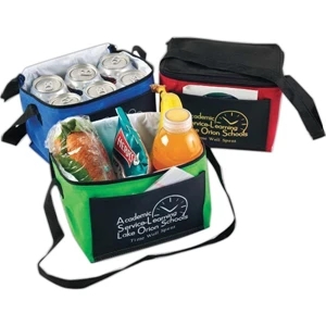 Kool It - Non-woven Insulated Lunch Bag With Black Top, Back, And Bottom