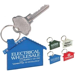 Softee (r) Homestyle (r) - Unbreakable Vinyl House Shape Key Tag With Steel Split Ring