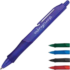 Triedge - Three-sided Ballpoint Pen With Medium Point, Frosted Barrel And Grip Section