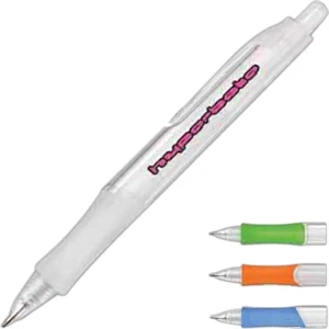 Triedge - Three-sided Ballpoint Pen With Medium Point, Translucent Barrel And Grip Section