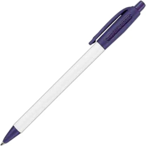 Sport Retractable - Medium Point Tungsten Carbide Ballpoint Pen With White Barrel, Nonrefillable Ink