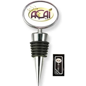 Catalog 5-7 Day Production - Chrome Wine Stopper With Ribbed Super-sealer Collar
