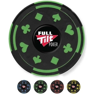 Gambler - Catalog 5-7 Day Production - Rubber Coaster With Playing Card Design, 3 3/4" Diameter