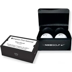Nike (r) - Catalog 7-10 Day Production - Business Card Box With 2 Golf Balls. Factory Direct