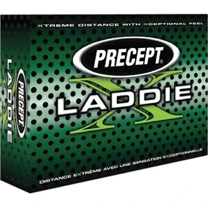 Precept Laddie X - Catalog 3 Day Production - Golf Ball With Enhanced Velocity, Sold By The Dozen