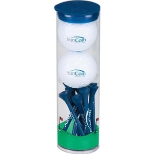 Titleist (r) Pro V1 - Clear, Plastic Golf-themed Tube With 2 Golf Balls And Tees