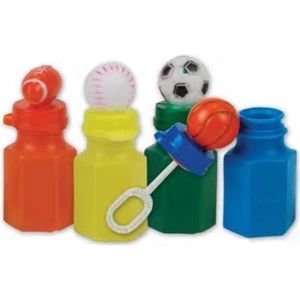 Mini Sports Bubbles. Overall Bottle Height Is 3" And Capacity Is .6 Oz. Imprinted