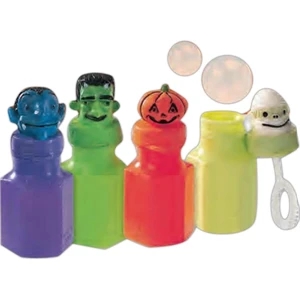 Halloween - Mini Bubbles In 2 3/4" High (.06 Ounces) Holiday Design Bottle. Imprinted