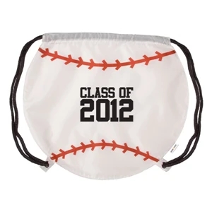 Gametime! (tm) - Classic Drawstring Cinch Bag With A Sport Twist, Baseball