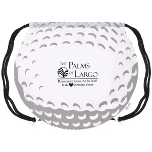 Gametime! (tm) - Classic Drawstring Cinch Bag With A Sport Twist, Golf Ball