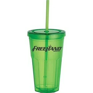 Sedici Surge - Double-wall Acrylic 17 Oz Tumbler. Acrylic Straw With Stopper