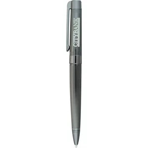 Luxe Bravado - Elegantly Rigid Brass Barrel Twist Action Pen. Black Ink