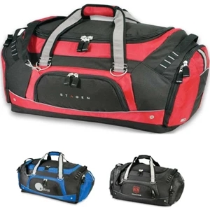 Competition - Spacious And Rugged Duffel Bag With Zippered Front And Side Pockets