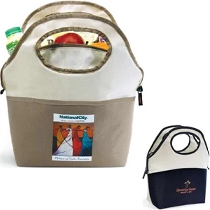 Earthy - Insulated Six Can Cooler Bag With Zippered Closure. Eco-friendly