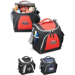 Citrus - Polyester 12 Can Cooler With Leak Proof Easy To Clean Removable Liner