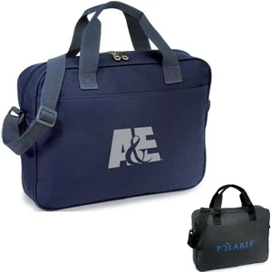 Delegate - Briefcase With Zippered Compartment, I.d. Window And Shoulder Strap
