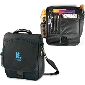 Profile - Vertical Briefcase With Padded Computer Laptop Sleeve And Front Organizer Section