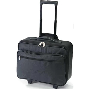 Legacy - Rolling Briefcase With Pull-out Handle That Locks With Hide-a-way Zippered Pocket