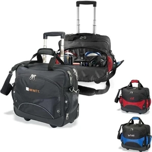 Techno Collection - Sporty And Stylish Rolling Briefcase With Removable Padded Laptop Sleeve