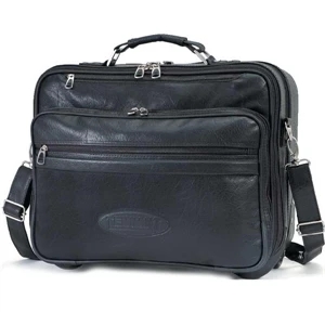 Churchill Koskin Collection - Rolling Computer Briefcase With Padded Laptop Pouch