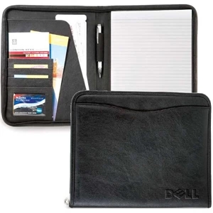 Avergon - Letter Size Textured Leatherette Padfolio With Zippered Closure. Closeout
